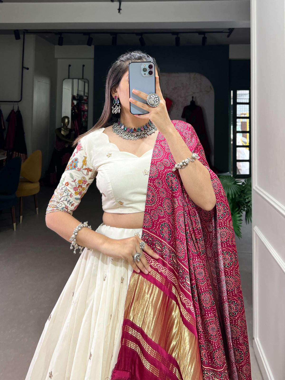 Lehenga Khadi cotton