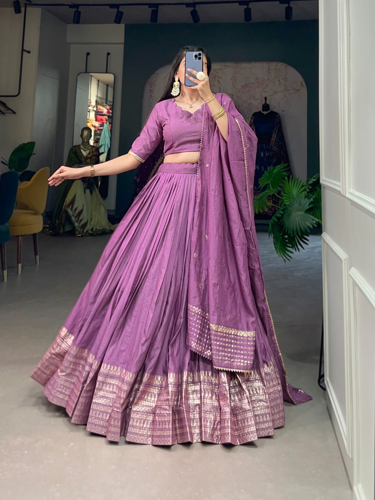 Lehenga Pure Chanderi