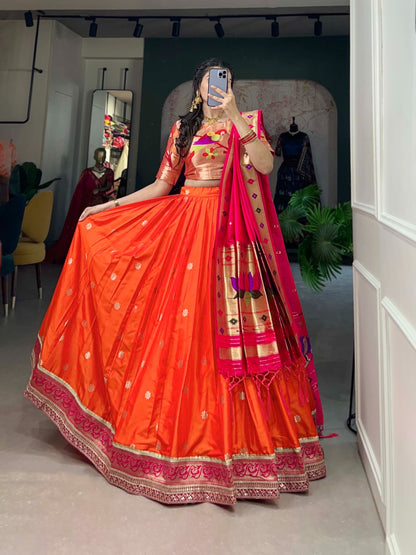 Lehenga Jacquard Silk (Paithani)