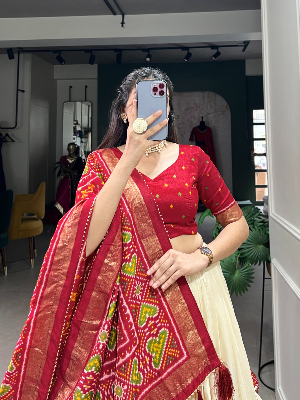 Lehenga Patola Print