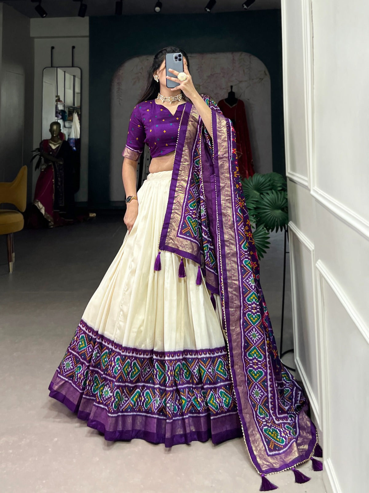 Lehenga Patola Print