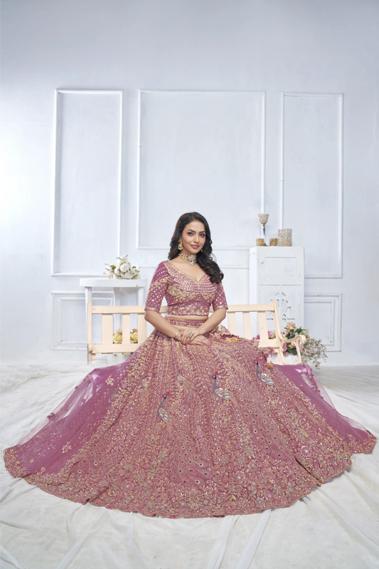 Graceful Onion bridal wear lehenga