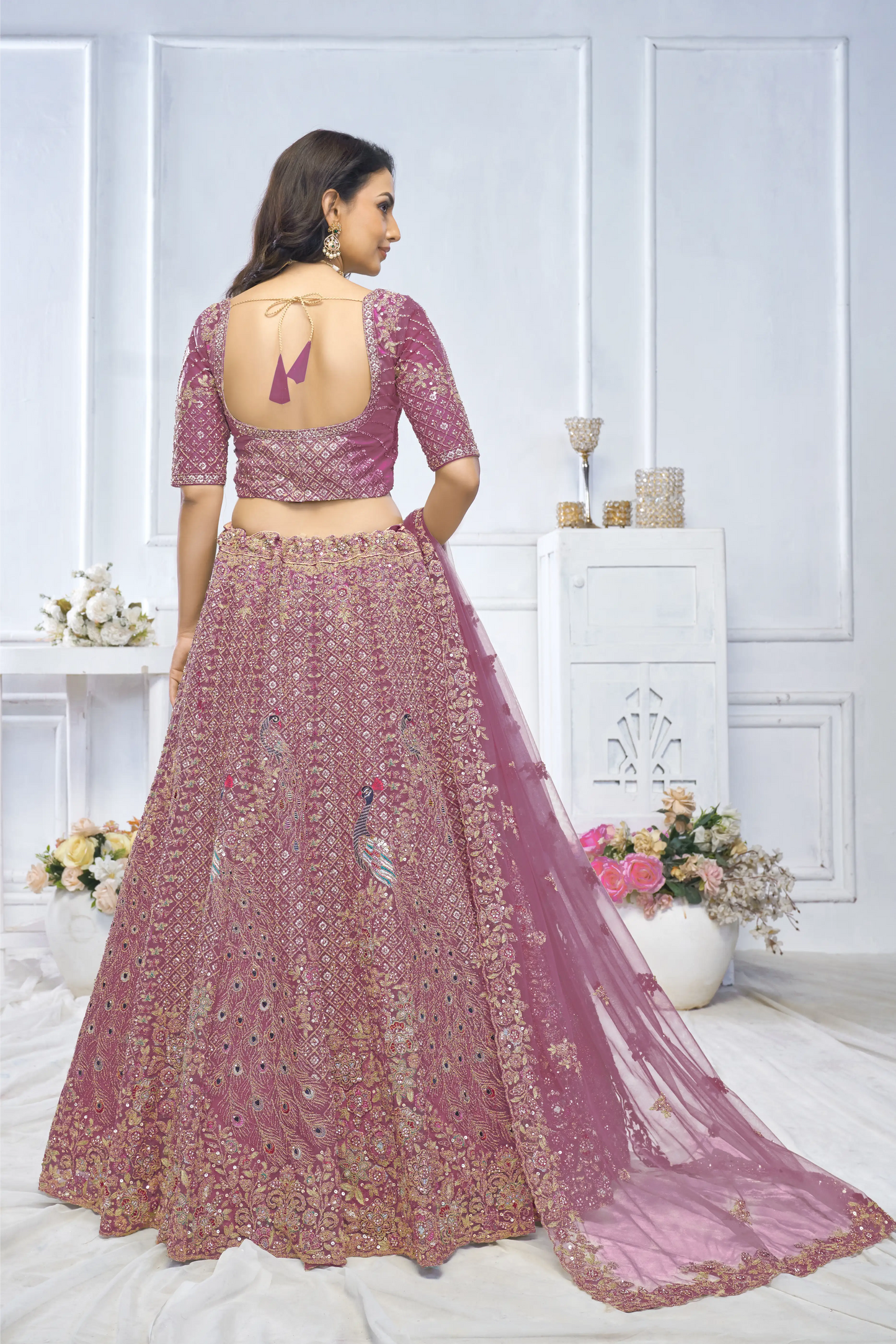 Graceful Onion bridal wear lehenga