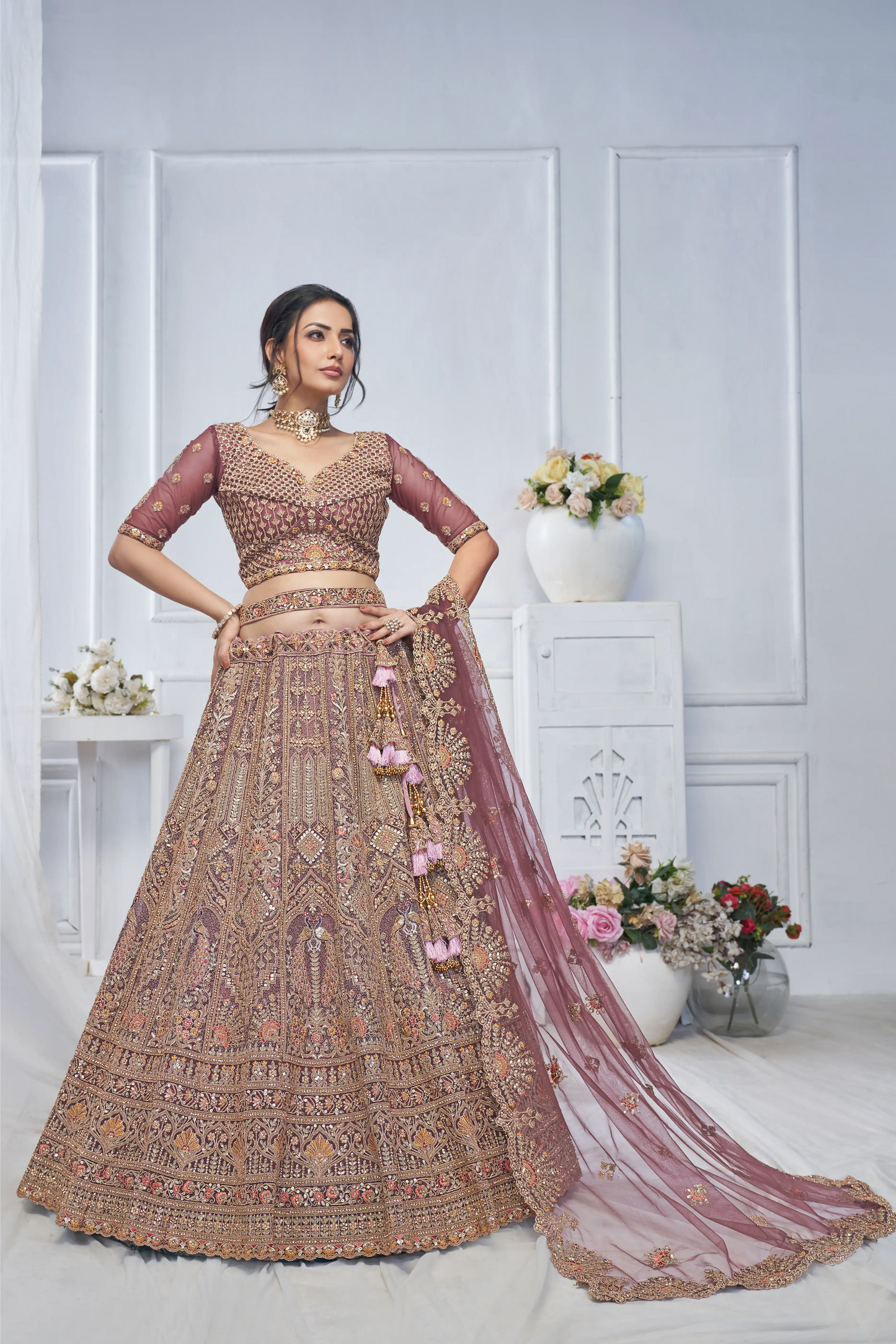 Royal Grandeur bridal  Golden  Lehenga