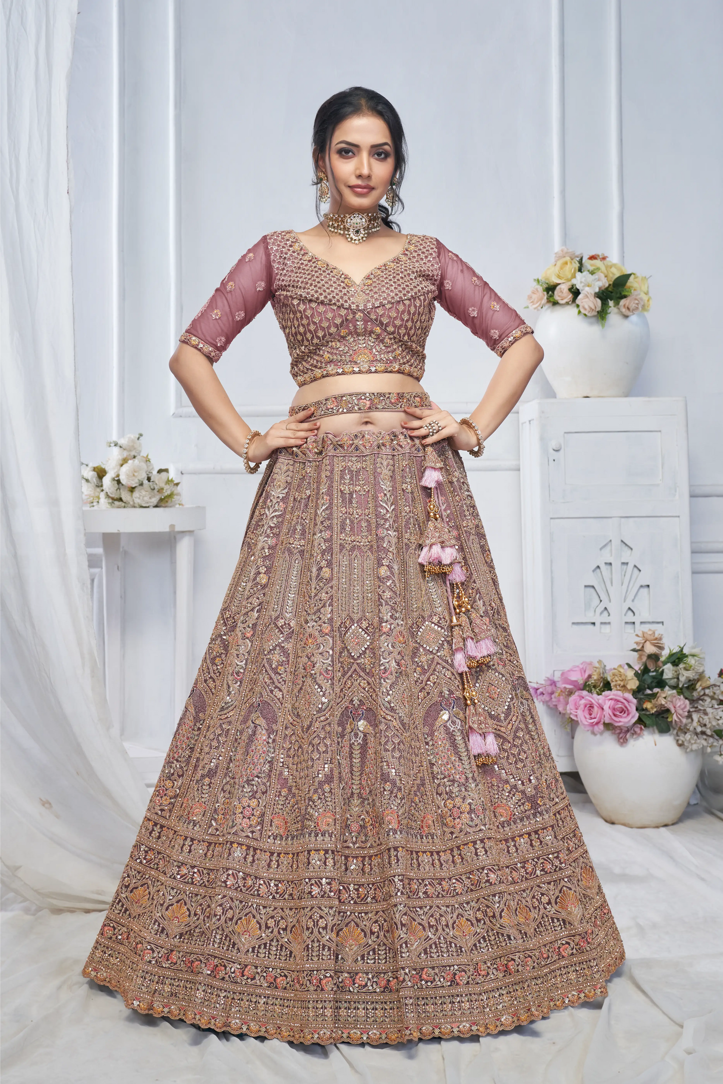 Royal Grandeur bridal  Golden  Lehenga