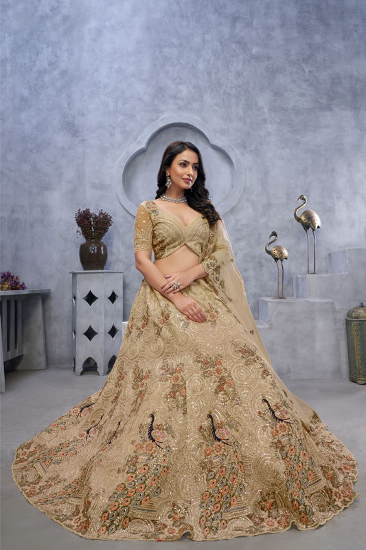 Bridal Lehenga with Butti pattern