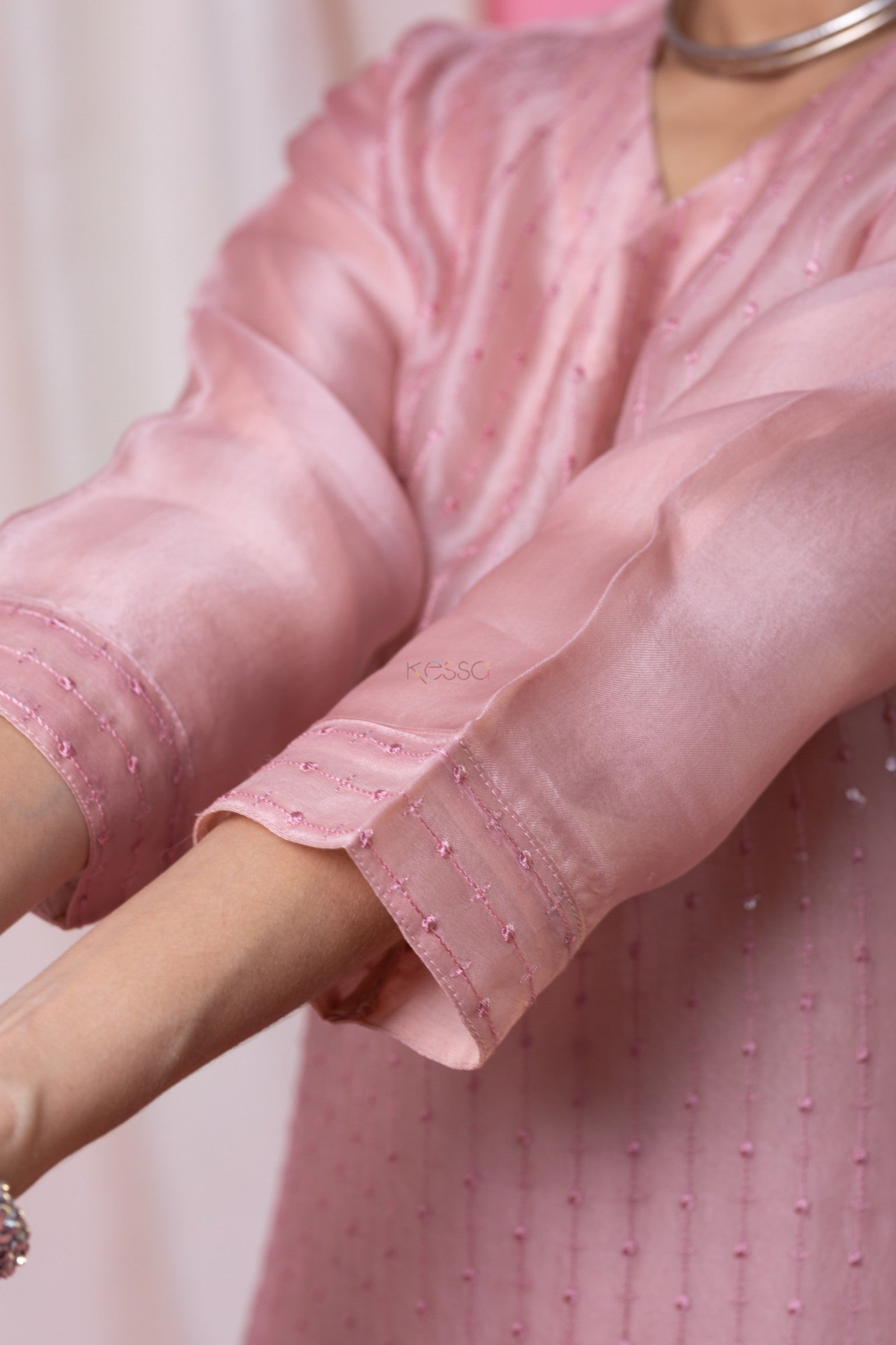 Beautiful Viscose Chanderi Fabric Straight Kurta, Pant and Dupatta Set