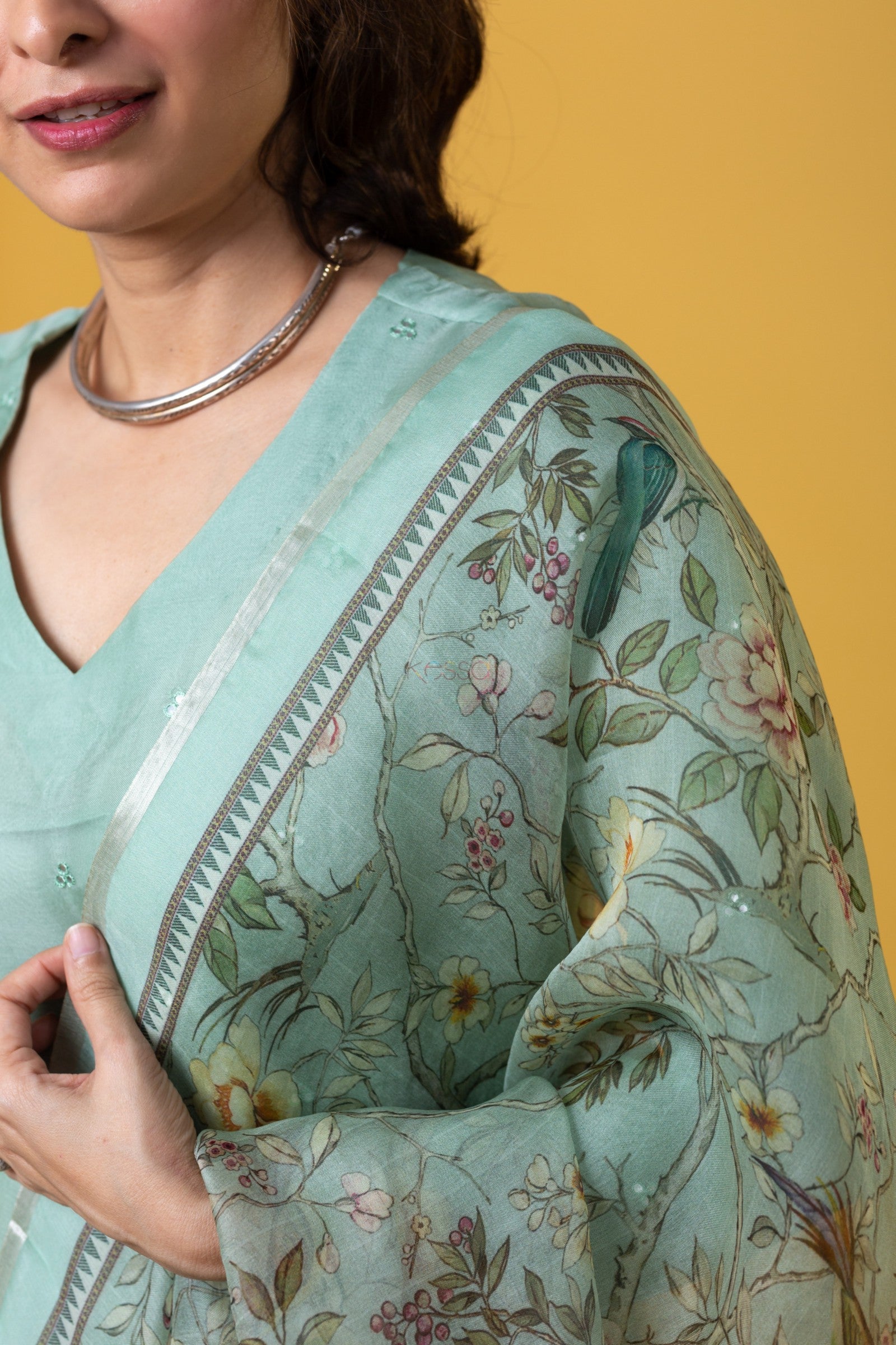 Beautiful Viscose Chanderi Fabric Straight Kurta, Pant and Dupatta Set