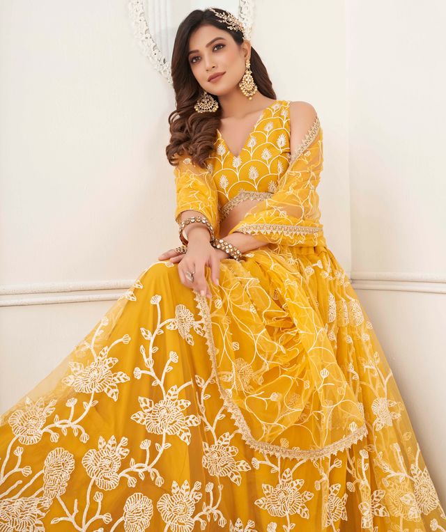 MUSTARD YELLOW COLOR NET