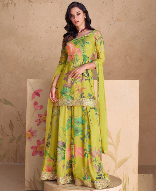 Lemon Summer Special Sharara Suit