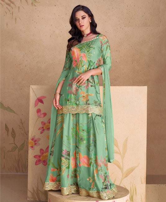 Sky Blue Summer Special Sharara Suit