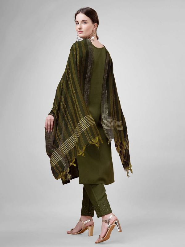 Mahendi Cotton Blend Ethnc Formal Looks Stitched Salwar Kameez