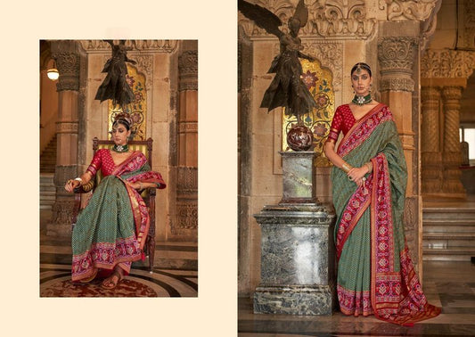 Green Weaving Designer & Printed Silk Saree