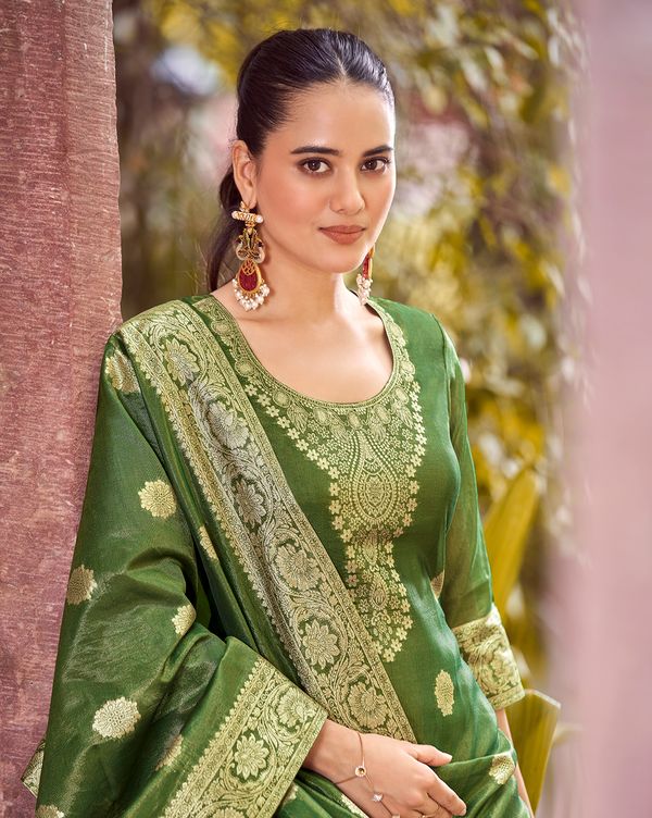 Green Silk Blend Kurtas
