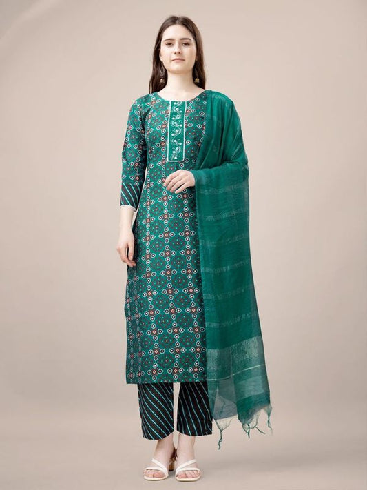 Rama Color Rayon Fabric Designer Printed Readymade Suits With Smart Embroidery Work