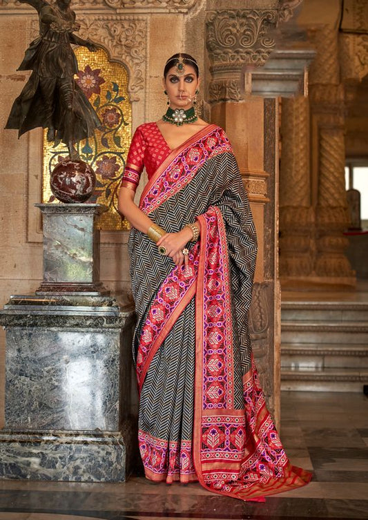 Black Weaving Soft s.v.p Silk With Banarasi Weaving Saree