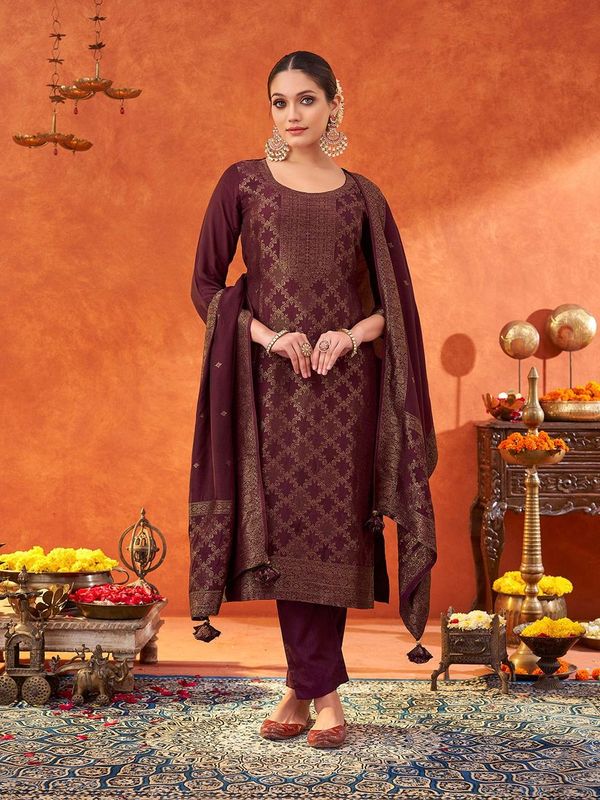 Wine Pure Muslin Kurtas
