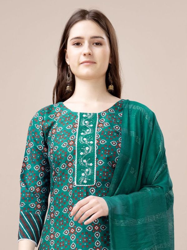 Rama Color Rayon Fabric Designer Printed Readymade Suits With Smart Embroidery Work