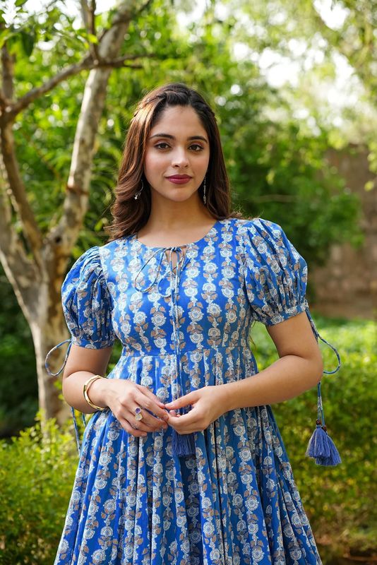 blueHeavy Rayon Kurtas