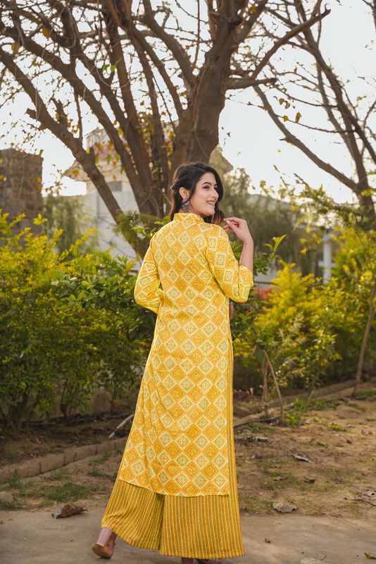 yellowPure RayonKurtas