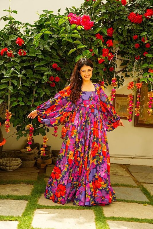 multicolorHeavy GeorgetteKurtas