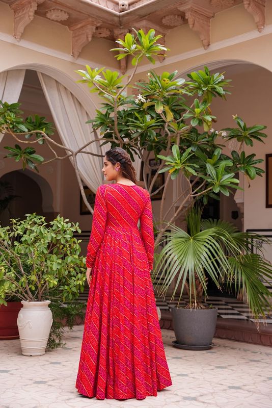 Cherry pinkfaux georgetteKurtas