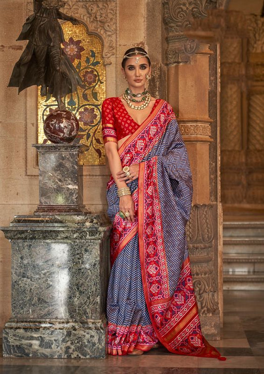 Neavy Blue Weaving Soft s.v.p Silk With Banarasi Weaving Saree