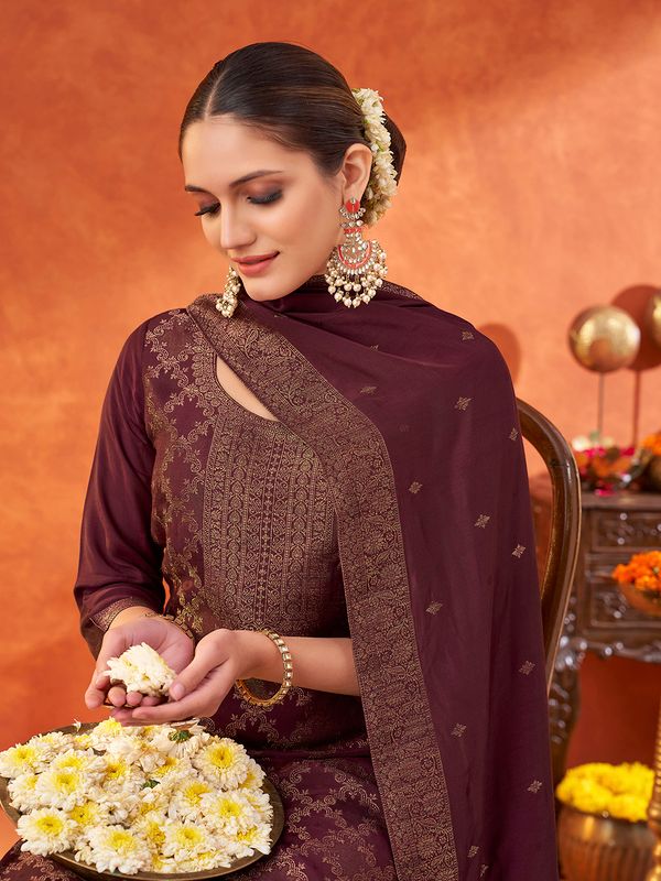 Wine Pure Muslin Kurtas