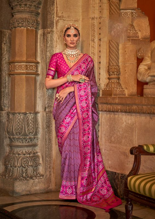 Purple Weaving Soft s.v.p Silk With Banarasi Weaving Saree