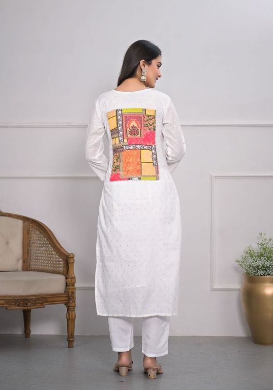 White Color Viscoce Silk Fabric Designer Embroidery Work Salwar Kameez For Ceremonial Looks